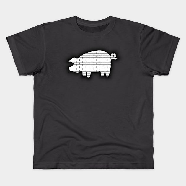 Brick Pig Kids T-Shirt by Veraukoion